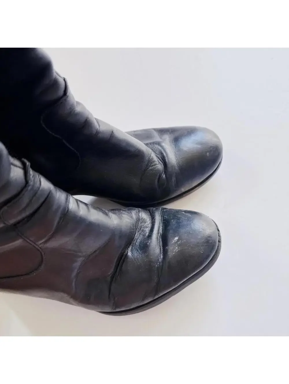 Timberland Black Leather Block Heeled Boots